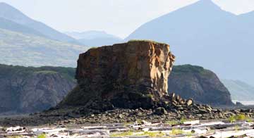 Rock at low tide.