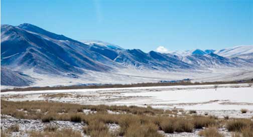 Mongolia blue sky
