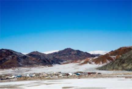 The town of Altai in far western Mongolia