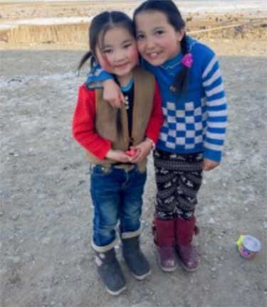 Two Mongolian girls