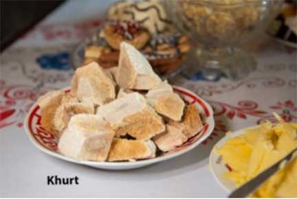 A hard cheese called khurt
