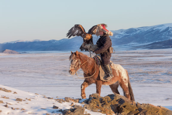 Ardak and eagle on his horse