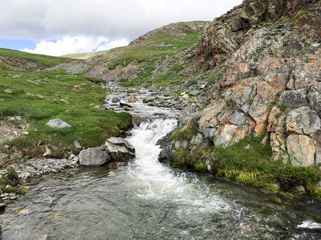 The stream on the mountain we walked up to find the eagle nest