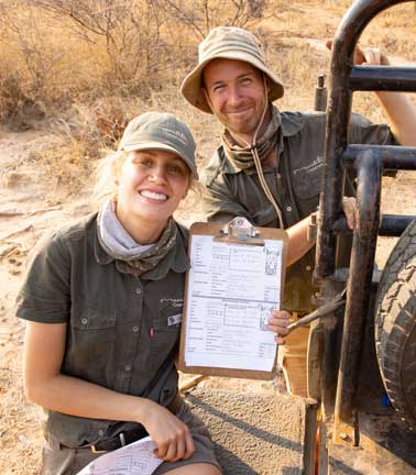 Rhino sedation team showing filled out forms
