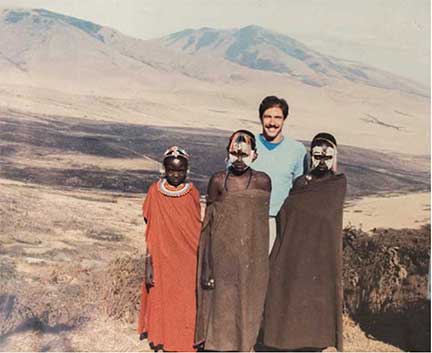 Dr P in the Serengeti in 1986