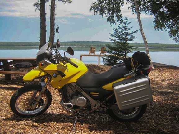 Yellow BMW enduro motorcycle