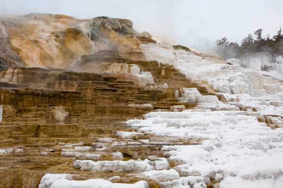 Yellowstone terrace at Mammoth Lakes