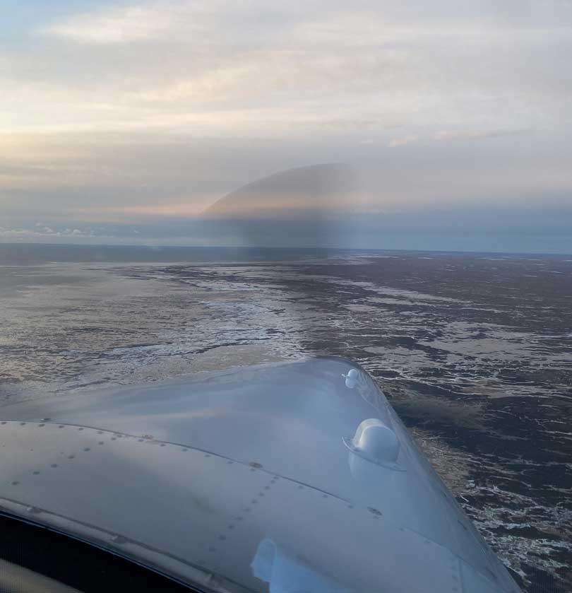 View of the terrain around Hudson Bay from the bush plane.