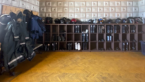 Clothes storage area at Pyramiden.