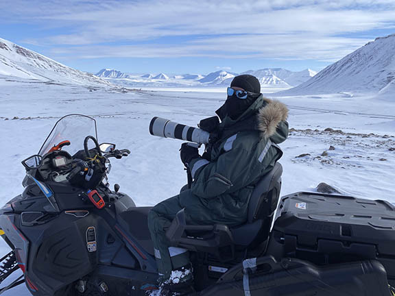 Polar bear snowmobile trip