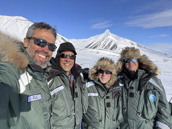 Svalbard polar bear snowmobile