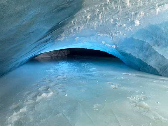 Ice cave under glacier