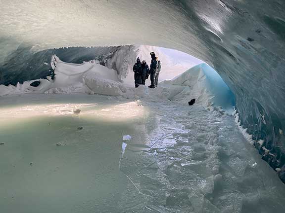 Ice cave under glacier