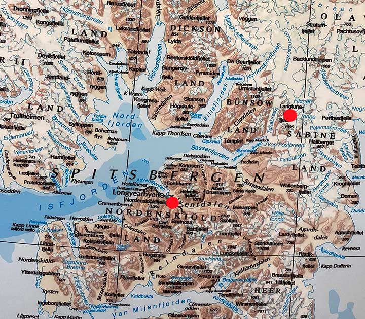 Snowmobile route to ice cave