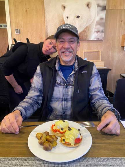 Our chef Meesh photobombing Dr. P.