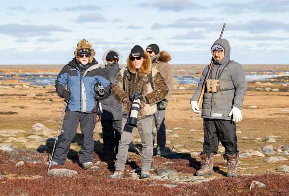 Our group getting ready to walk out to see a bear.