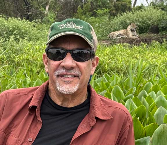 DR. P with jaguar in background