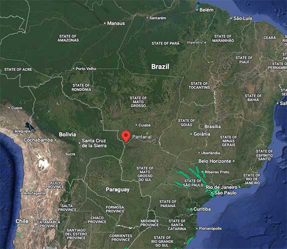 Map of Brazil.
