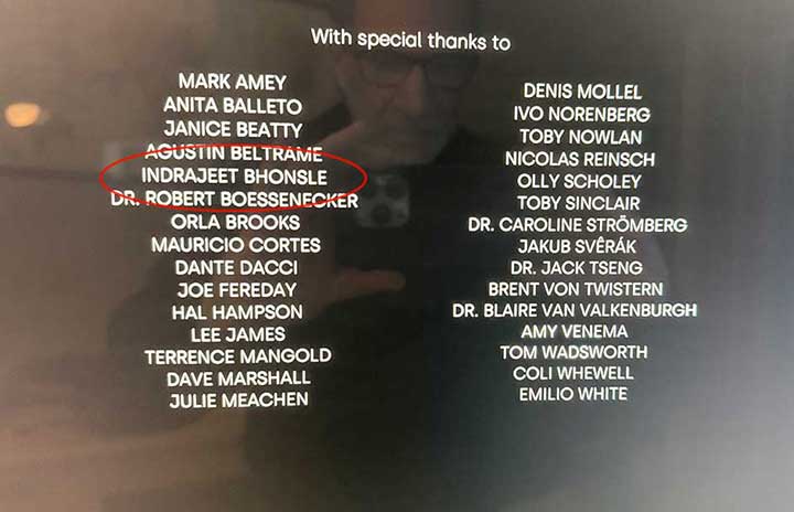 Indrajeet credits on a movie he assisted in