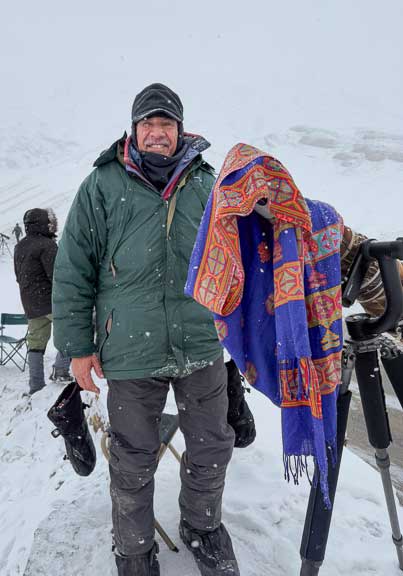 Dr. P in cold weather clothes